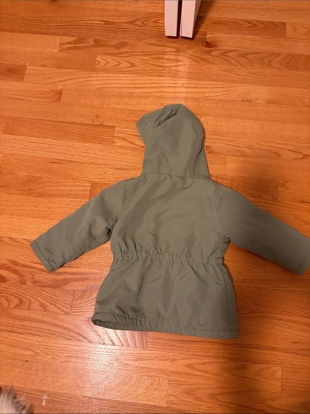 OshKosh B'gosh Olive Green Hooded Jacket with Pink Lining